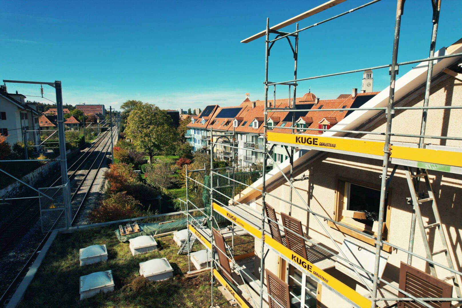 Fassadengerüste in der Region Zürich – Foto: KUGE Bau AG